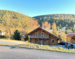Chalet en rondins rare – 8 couchages – à 3 min des pistes – vendu meublé