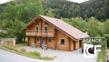 Chalet en rondins rare – 8 couchages – à 3 min des pistes – vendu meublé