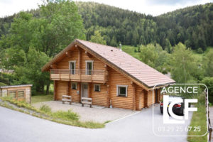 LA BRESSE Chalet en rondins rare – 8 couchages – à 3 min des pistes – vendu meublé